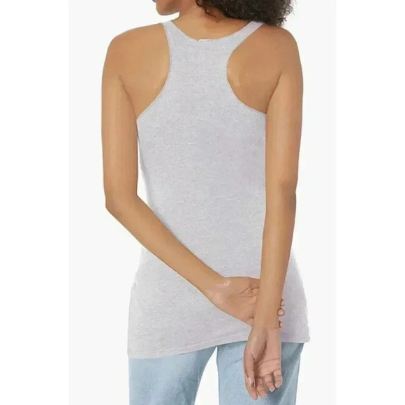 Women's Chin UP Nobody Likes a Shady Beach Racerback Tank Top - White Heather - - Picture 2 of 2